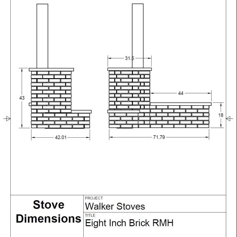 Eight Inch Brick Rocket Mass Heater Plans Complete