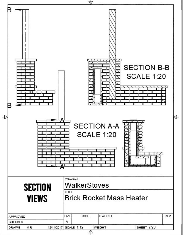 Brick Rocket Mass Heater Plans